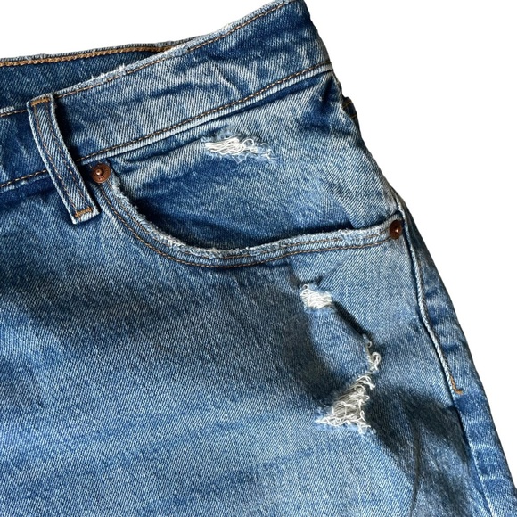 Abercrombie & Fitch Women’s The Mom Short High Rise Denim Size 35/20 - Picture 5 of 7